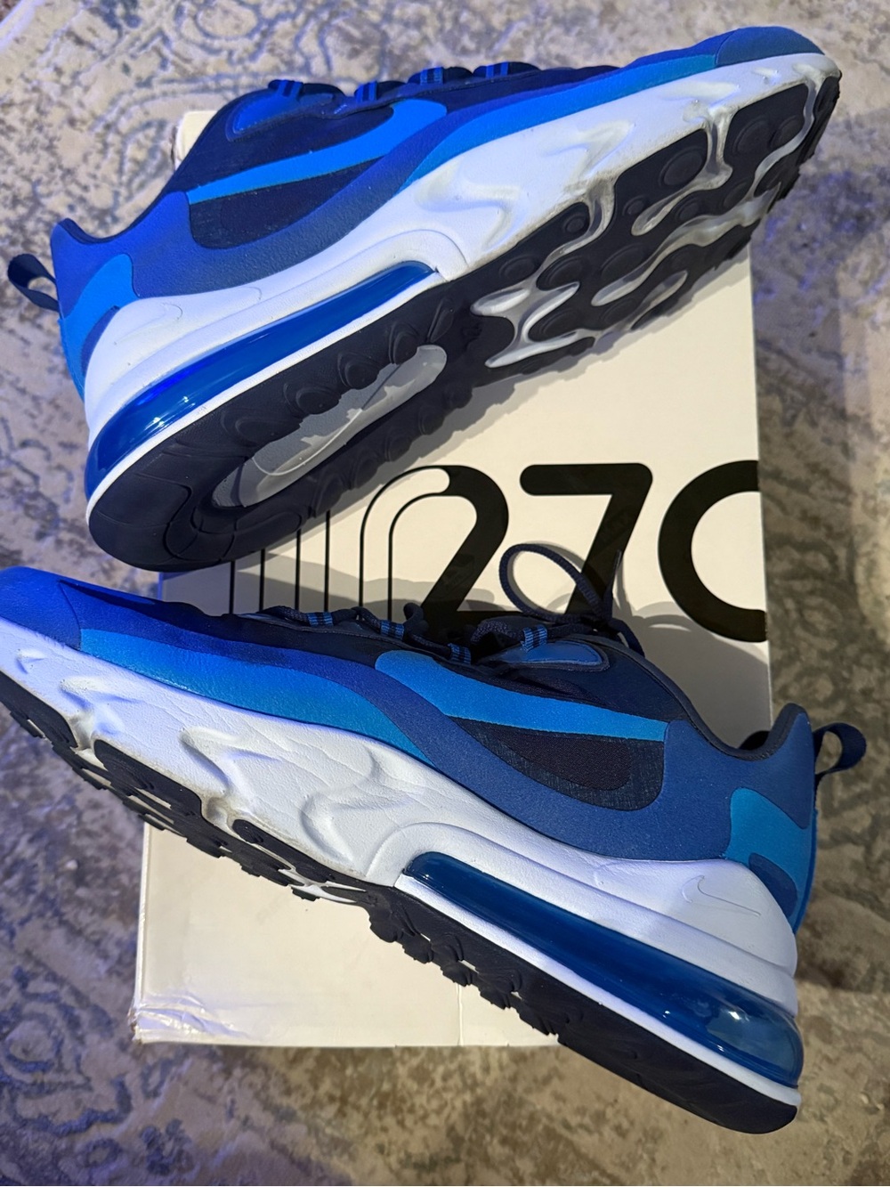Nike Air Max 270 React Blue Void - Gradient Air Max 270 React Sneakers